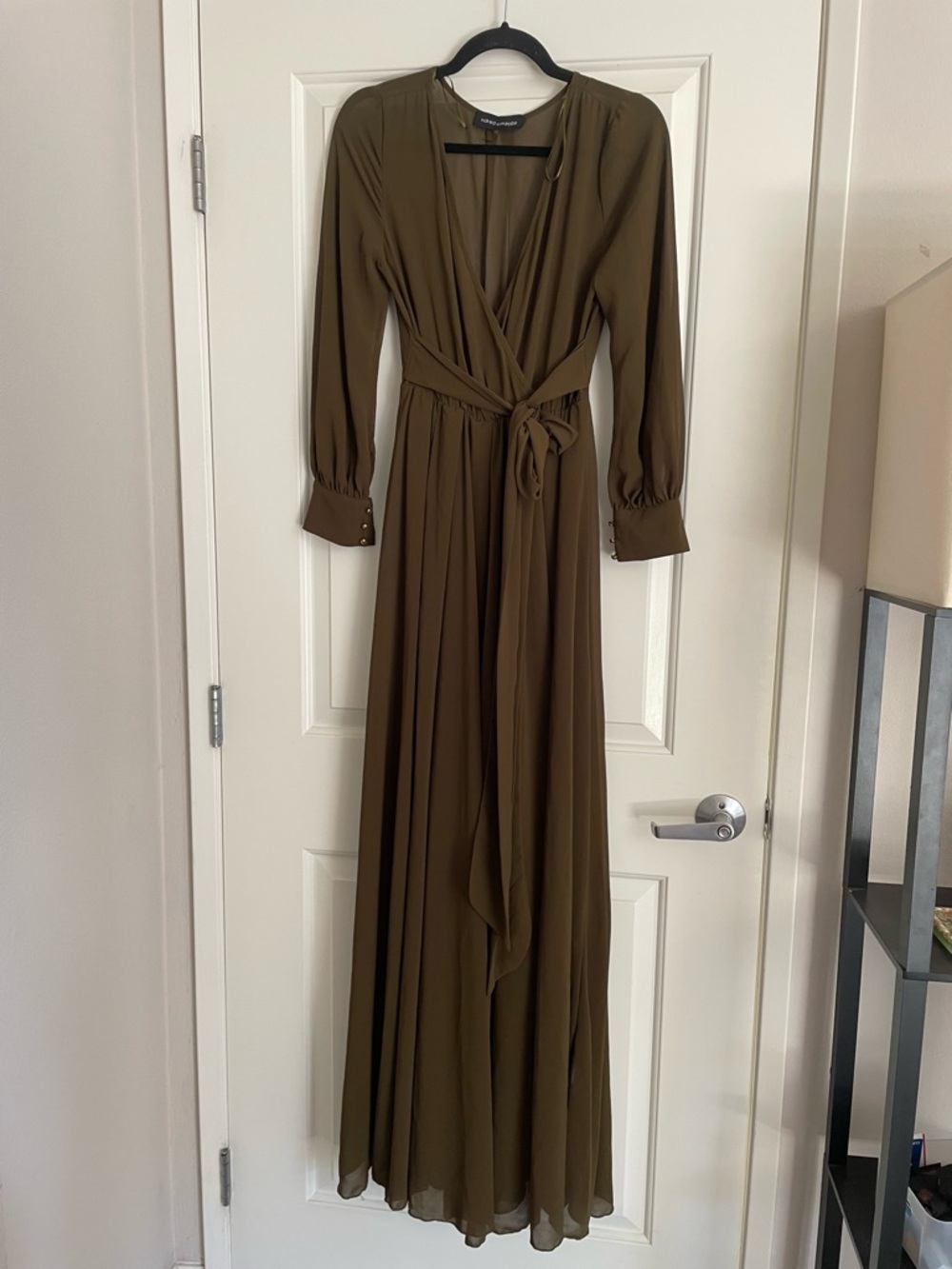 Naked Wardrobe Sheer Wrap Maxi Dress